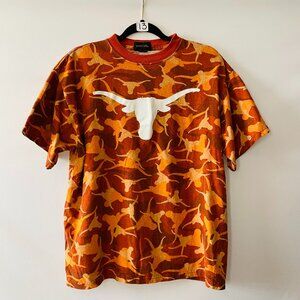 Integra Mens Burnt Orange Short Sleeve Camo Style Print T-Shirt Sz M (Estimate)